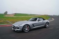 Mercedes SLS AMG Roadster anthracite satiné/mate 3/4 avant gauche travelling 2