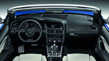 Audi RS5 Cabriolet bleu tableau de bord