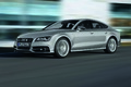 Audi S7 gris 3/4 avant gauche travelling