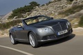 Bentley Continental GTC 2011 anthracite 3/4 avant droit travelling penché