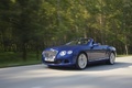 Bentley Continental GTC 2011 bleu 3/4 avant gauche travelling