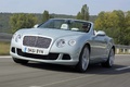 Bentley Continental GTC 2011 gris 3/4 avant gauche travelling penché