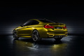 BMW M4 Concept - jaune or - 3/4 arrière gauche