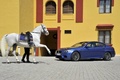 BMW M5 F10 bleu 3/4 avant gauche 2