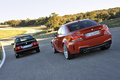 Essai BMW Série 1 M Coupé - orange - avec M3 MKI, arrière penché