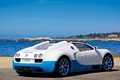 Bugatti Veyron Grand Sport Vitesse blanc/bleu 3/4 arrière droit