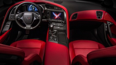 Chevrolet Corvette C7 Stingray rouge intérieur