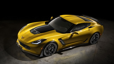 Corvette Z06 2014 - jaune - 3/4 avant gauche 3