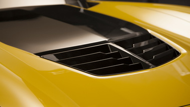 Corvette Z06 2014 - jaune - détail, capot