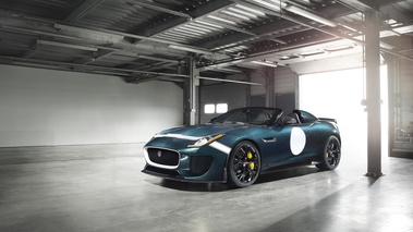 Jaguar F-Type Project 7 - bleue - 3/4 avant gauche