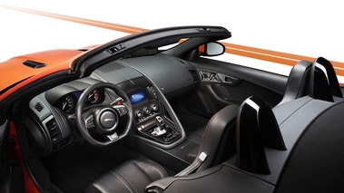 Jaguar F-Type S V6 orange intérieur