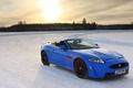 Jaguar XKR-S Convertible bleu 3/4 avant droit