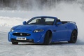 Jaguar XKR-S Convertible bleu 3/4 avant gauche 2