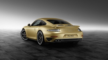 Porsche 911 Turbo Porsche Exclusive - Lime Gold Metallic - 3/4 arrière gauche