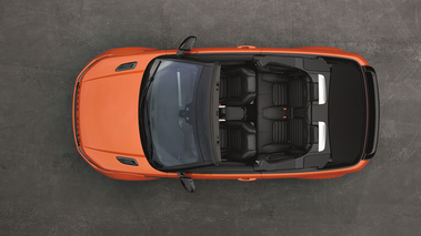 Range Rover Evoque cabriolet - Orange - Vue du dessus, décapoté