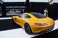 Mercedes AMG GT S jaune 3/4 arrière gauche