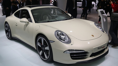Porsche 911-50 blanc 3/4 avant droit