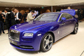 Rolls Royce Wraith bleu 3/4 avant gauche