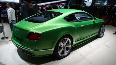 Bentley Continental GT Speed vert 3/4 arrière droit