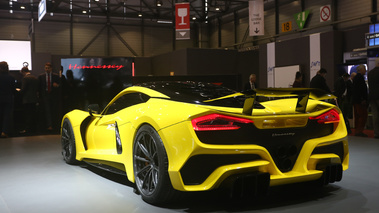 Salon de Genève 2018 - Hennessey Venom F5 jaune 3/4 arrière gauche