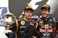 Bahrein 2012 podium Raikkonen et Vettel