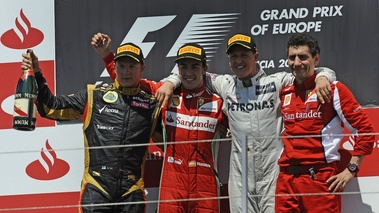 F1 Europe 2012 podium