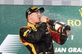 F1 GP Australie 2013 Lotus Räikkönen champagne