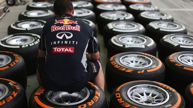 F1 GP Bahreïn 2013 Red Bull pneus