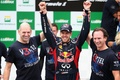 F1 GP Brésil 2012 Red Bull Vettel Newey et Horner podium