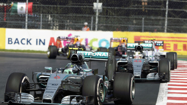 F1 GP Mexique 2015 Mercedes Hamilton et Rosberg