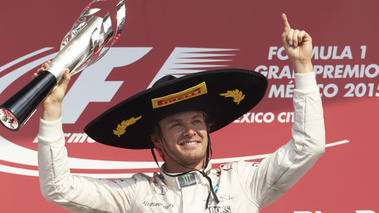 F1 GP Mexique 2015 Mercedes Rosberg podium