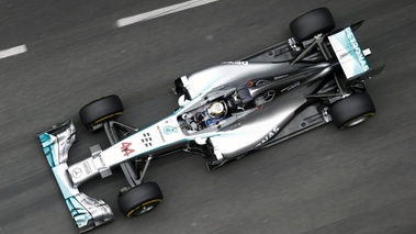 F1 GP Monaco 2014 Mercedes Hamilton vue supérieure