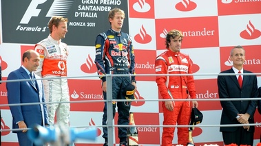GP d'Italie podium Vettel Button Alonso