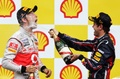 Spa 2011 podium Vettel et Button